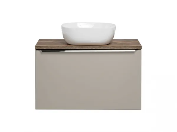ArtCom Kúpeľňová skrinka s umývadlom a doskou SANTA Fe Taupe DU80/1 | 80 cm