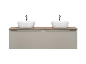 ArtCom Kúpeľňová skrinka s umývadlom a doskou SANTA Fe Taupe DU160/1 | 160 cm