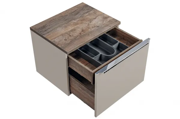 ArtCom Kúpeľňová skrinka s doskou SANTA Fe Taupe D60/1 | 60 cm