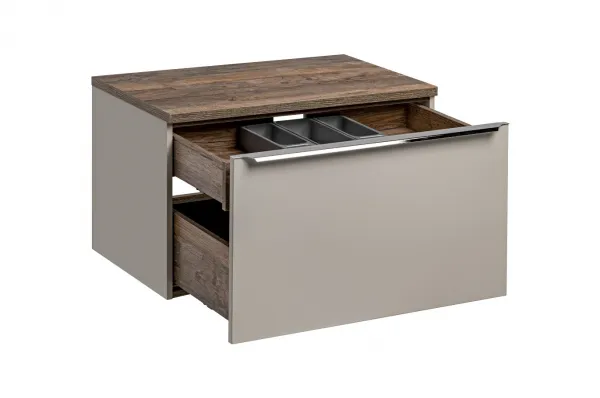 ArtCom Kúpeľňová skrinka s doskou SANTA Fe Taupe D80/1 | 80 cm