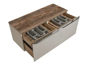 ArtCom Kúpeľňová skrinka s doskou SANTA Fe Taupe D120/1 | 120 cm
