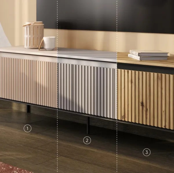 Dig-net nábytok Komoda SWING TR-01 s LED osvetlením | sivá