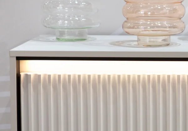 Dig-net nábytok Komoda SWING TR-01 s LED osvetlením | sivá