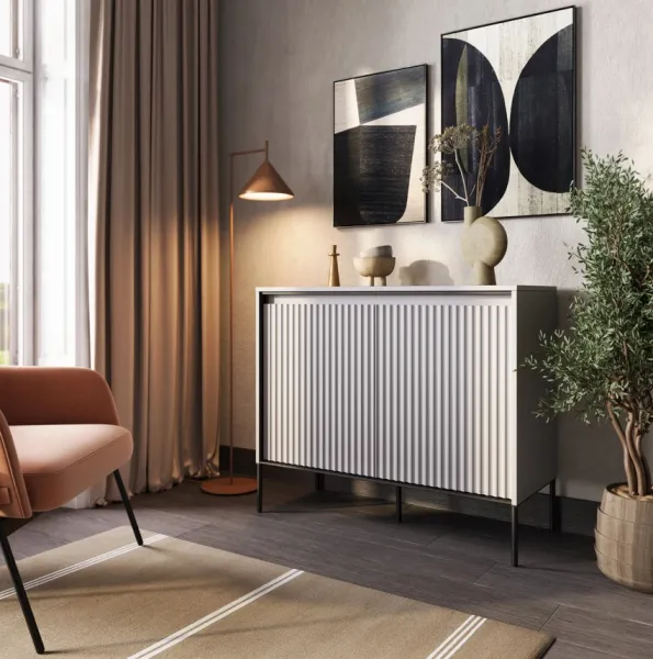 Dig-net nábytok Komoda SWING TR-02 s LED osvetlením | sivá