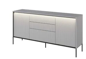 Dig-net nábytok Komoda SWING TR-01 s LED osvetlením | sivá