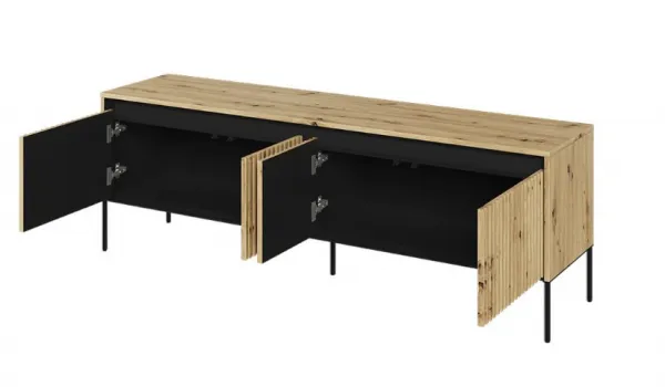 Dig-net nábytok TV stolík SWING TR-05 s LED osvetlením | dub artisan