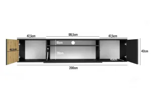 ArtPK TV stolík ROSS 200 Prevedenie: TV stolík s LED osvetlením