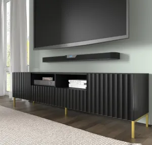 ArtBm Tv stolík WAVE 200 | 2D2S Prevedenie: Biela mat / čierne nohy