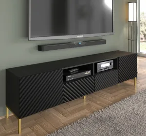 ArtBm Tv stolík SURF 200 | 2D2S Prevedenie: Biela mat / čierne nohy