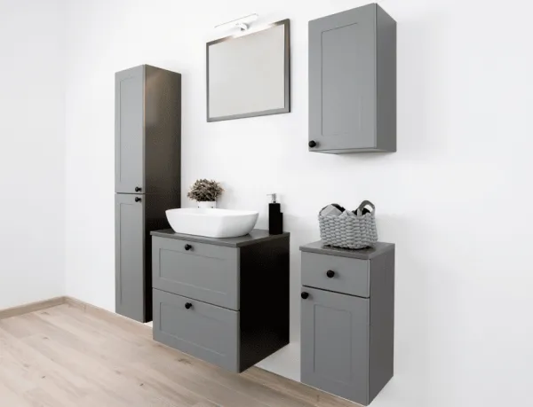 Artstolk Kúpeľňová skrinka nízka SENJA D30 S/1 | sivá