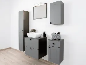 Artstolk Kúpeľňová skrinka nízka SENJA D30 S/1 | sivá