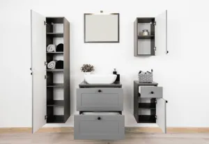 Artstolk Kúpeľňová skrinka nízka SENJA D30 S/1 | sivá