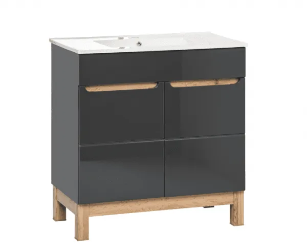 ArtCom Skrinka pod umývadlo BALI Grafit 820 | 60 cm