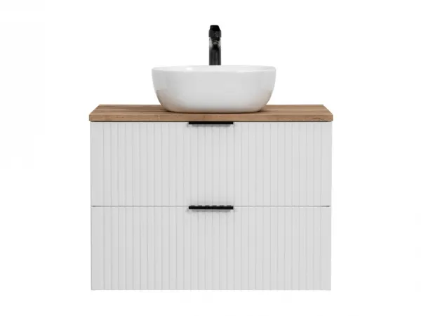 ArtCom Kúpeľňová skrinka s umývadlom a doskou ADEL White DU80/1 | 80 cm