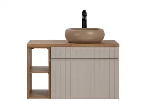 ArtCom Kúpeľňová skrinka s umývadlom a doskou ICONIC Cashmere DU80/2 | 80 cm