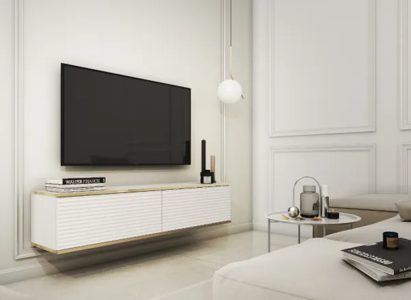 ArtPS TV stolík BIJOU MDF135 | závesný Farba: Biela