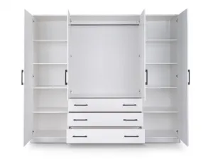 ArtStol Šatníková skriňa BALI  | biela 240 cm