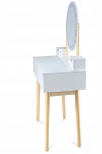 ArtJum Toaletný stolík WERRY 2 s oválnym LED zrkadlom