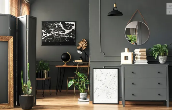 ArtPodlas Zrkadlo TUTUM KLMH-0410S-1 | sivá 40 cm