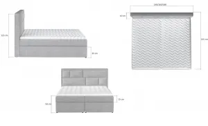ArtElta Manželská posteľ MERON Boxspring | 140 x 200 cm Farba: Soft 17