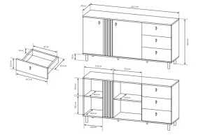 ArtLas Komoda MALIA 165 2D3S