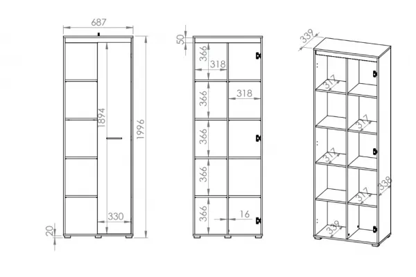 ArtMLM Regál JOE 06