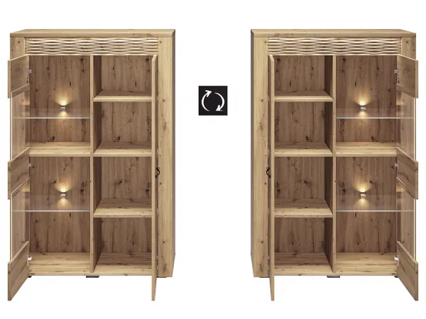 ArtMLM Vitrína LEWIS 05 s LED osvetlením