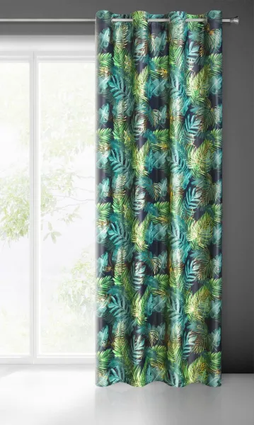 ArtFir Zatemňovací záves DAVOS K | čierna/zelená 140 x 250 cm