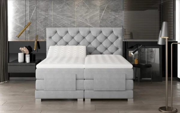 ArtElta Manželská polohovateľná posteľ CLOVER Boxspring | 140 x 200 cm farebné prevedenie: Monolith 77