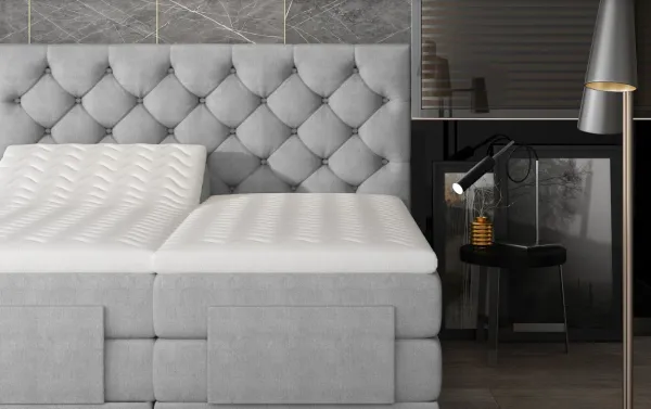 ArtElta Manželská polohovateľná posteľ CLOVER Boxspring | 140 x 200 cm farebné prevedenie: Monolith 77