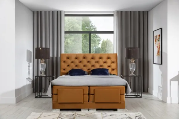 ArtElta Manželská polohovateľná posteľ CLOVER Boxspring | 140 x 200 cm farebné prevedenie: Monolith 77