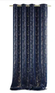 ArtFlhf Tieniaci záves VELVET LIGHTNING K | 140 x 270 cm Farba: Modrá - Navy