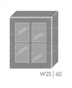 ArtExt Kuchynská skrinka horná, W2S/60 Forli Farba korpusu: Grey