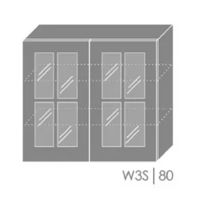 ArtExt Kuchynská skrinka horná, W3S/80 Forli Farba korpusu: Grey