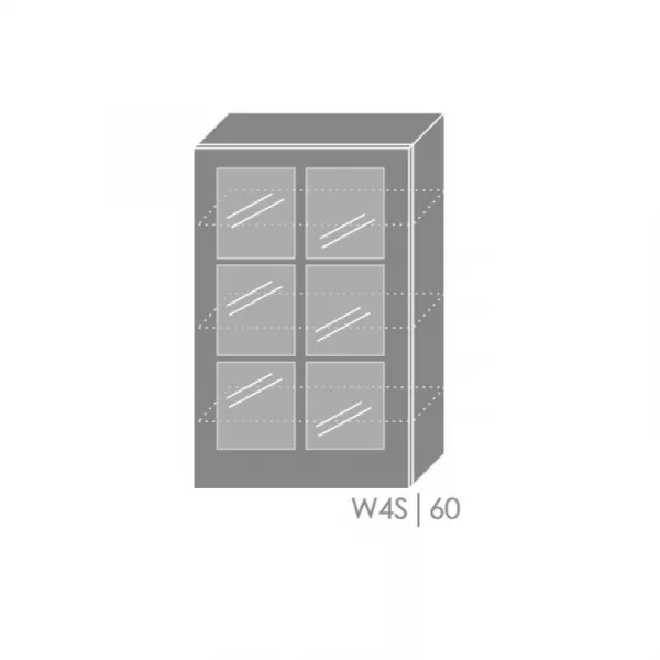 ArtExt Kuchynská skrinka horná, W4S/60 Forli Farba korpusu: Grey