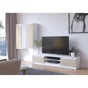 ArtAko TV stolík CLIPS K160 Farba: Biela / dub sonoma