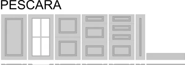 ArtExt Dvierka na umývačku riadu ZM/45 Pescara Farba korpusu: Grey