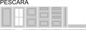 ArtExt Dvierka na umývačku riadu ZM/45 Pescara Farba korpusu: Grey