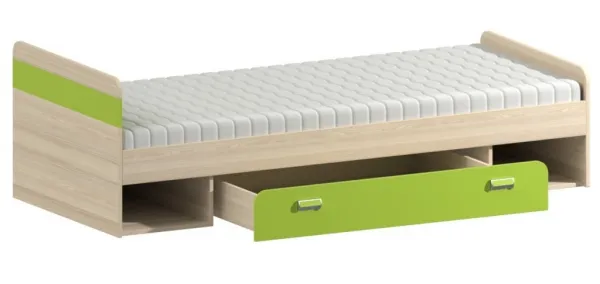 Dolmar Detská posteľ CORNETO L13 | 80 x 195 cm Farba: Biely briliant / dub nash