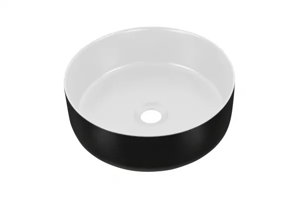 ArtCom Keramické umývadlo CFP 6259 SIMPLE 8 | biely mat/čierny mat 36 cm