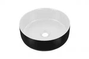 ArtCom Keramické umývadlo CFP 6259 SIMPLE 8 | biely mat/čierny mat 36 cm