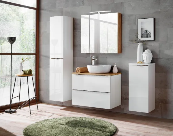 ArtCom Doska pod umývadlo CAPRI Oak | dub craft zlatý Capri | dub zlatý: Doska pod umývadlo 891 - 80 cm