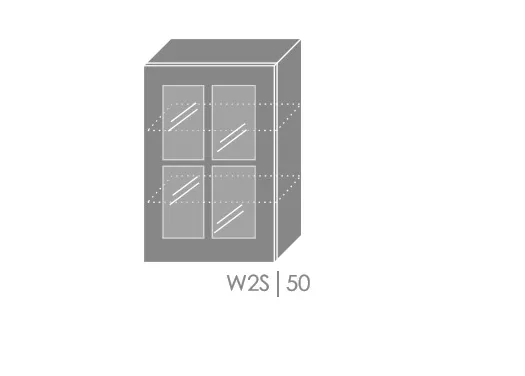 ArtExt Kuchynská skrinka horná, W2S/50 Pescara Farba korpusu: Grey