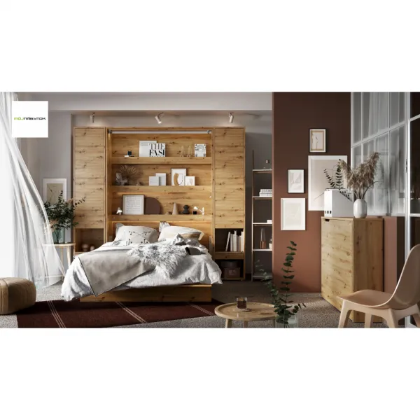 Dig-net nábytok Sklápacia posteľ Lenart BED CONCEPT BC-06 biela | 90 x 200 cm