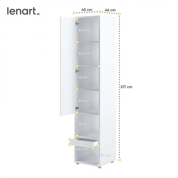 Dig-net nábytok Skrinka Lenart BED CONCEPT BC-07 | biela