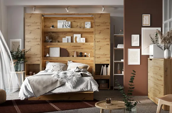 Dig-net nábytok Sklápacia posteľ Lenart BED CONCEPT BC-02 dub artisan | 120 x 200 cm