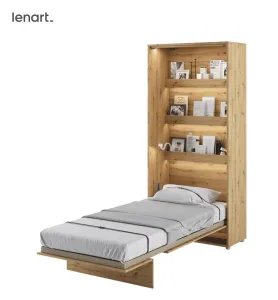 Dig-net nábytok Sklápacia posteľ Lenart BED CONCEPT BC-03 biela | 90 x 200 cm