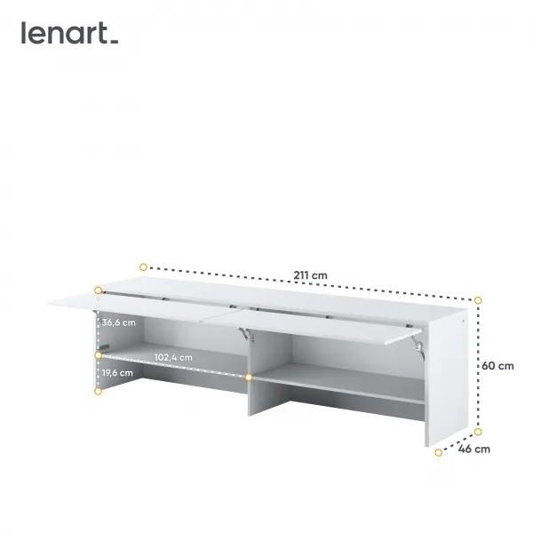 Dig-net nábytok Nadstavec pre sklápaciu posteľ Lenart BED CONCEPT BC-09 | biela