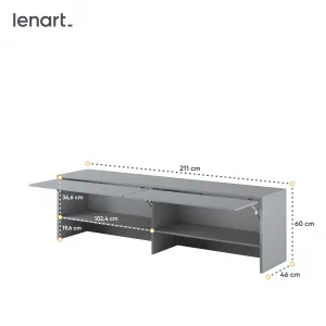 Dig-net nábytok Nadstavec pre sklápaciu posteľ Lenart BED CONCEPT BC-09 | sivá