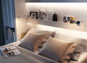 Dig-net nábytok Sklápacia posteľ Lenart BED CONCEPT BC-12 biela | 160 x 200 cm